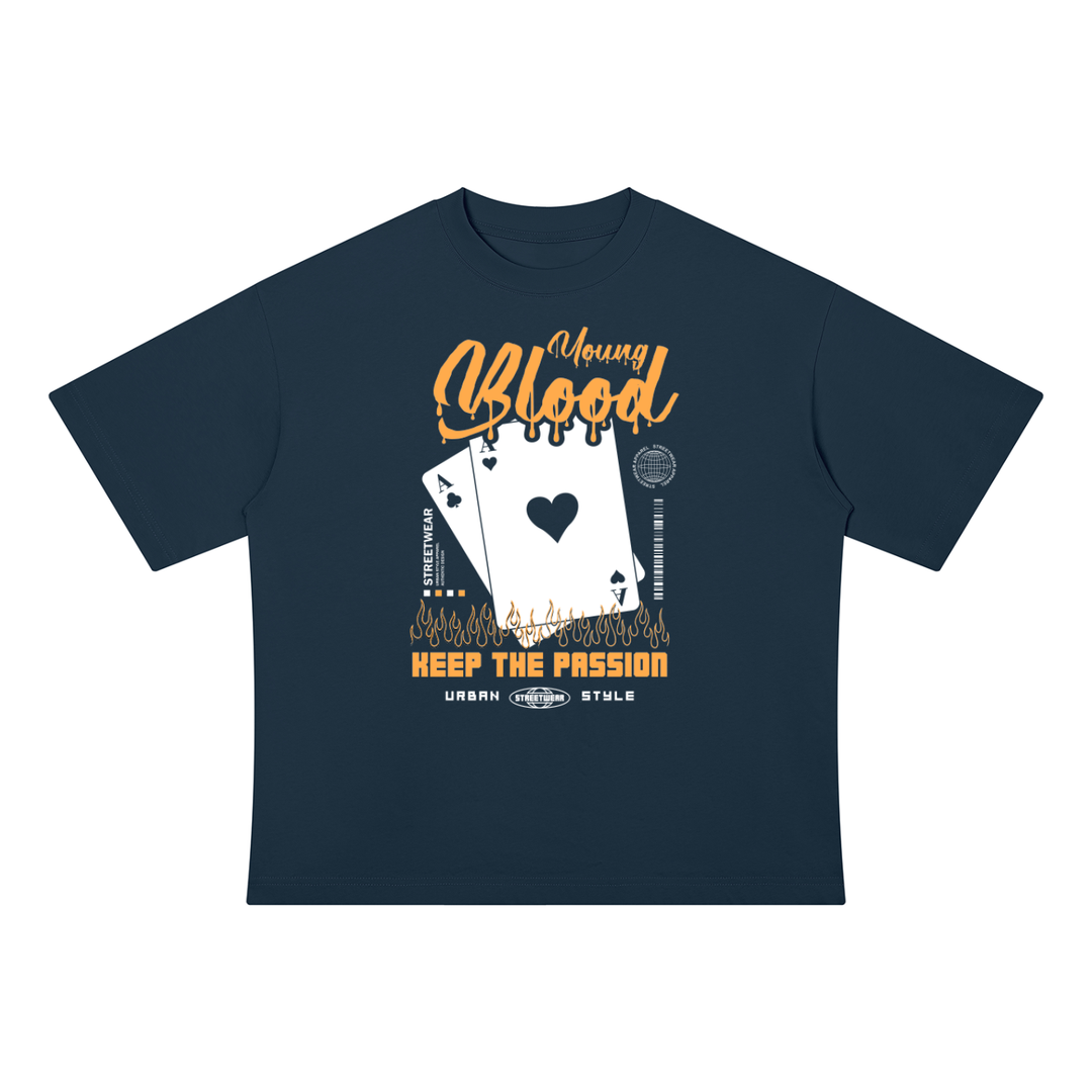 men graphic Drop Shoulder Cotton T-Shirt