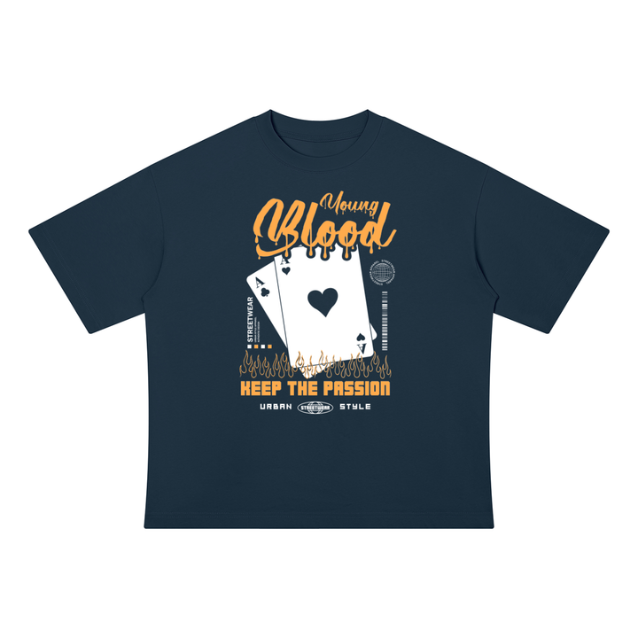 men graphic Drop Shoulder Cotton T-Shirt