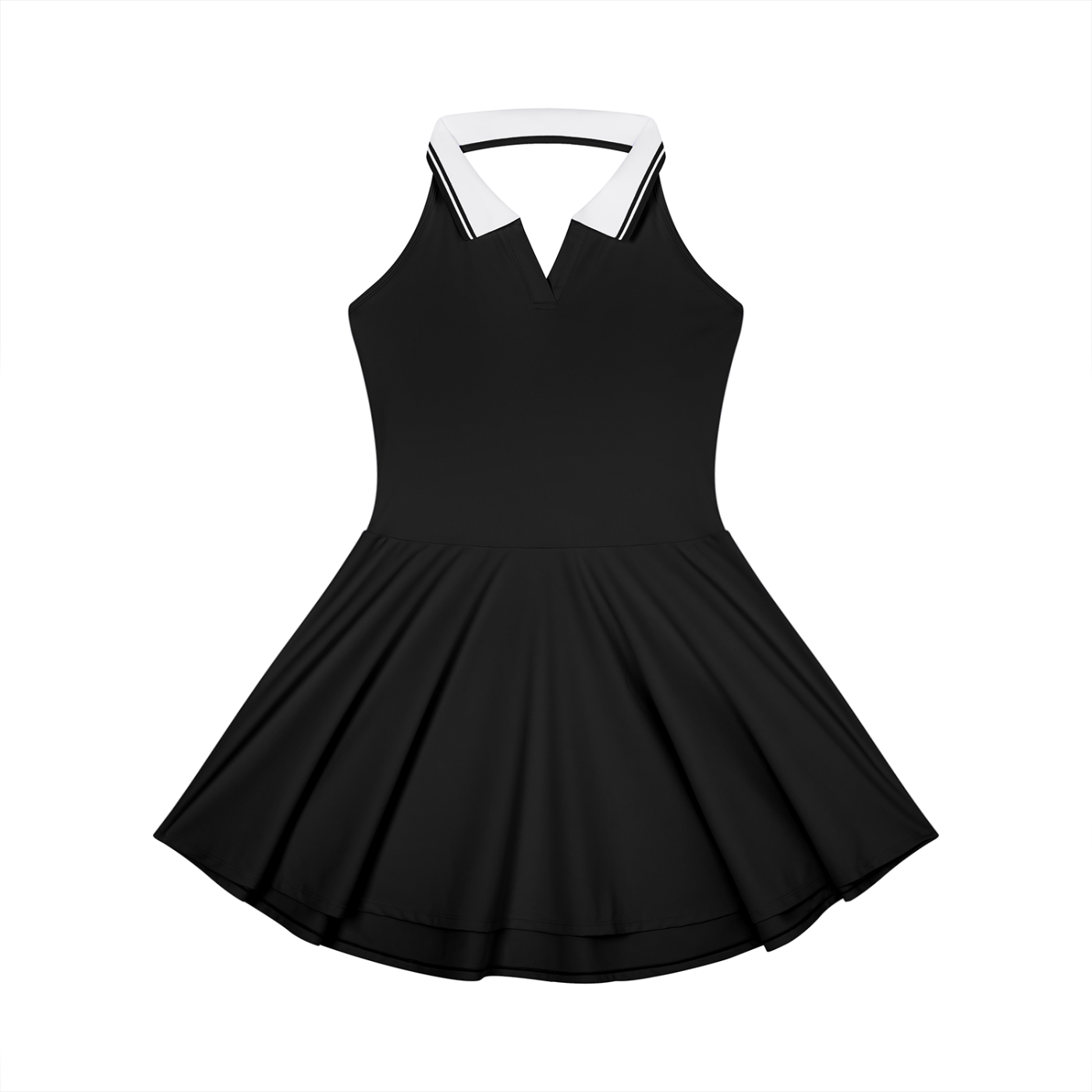 Women's  brand Collared Halter A-Line Tennis Dress