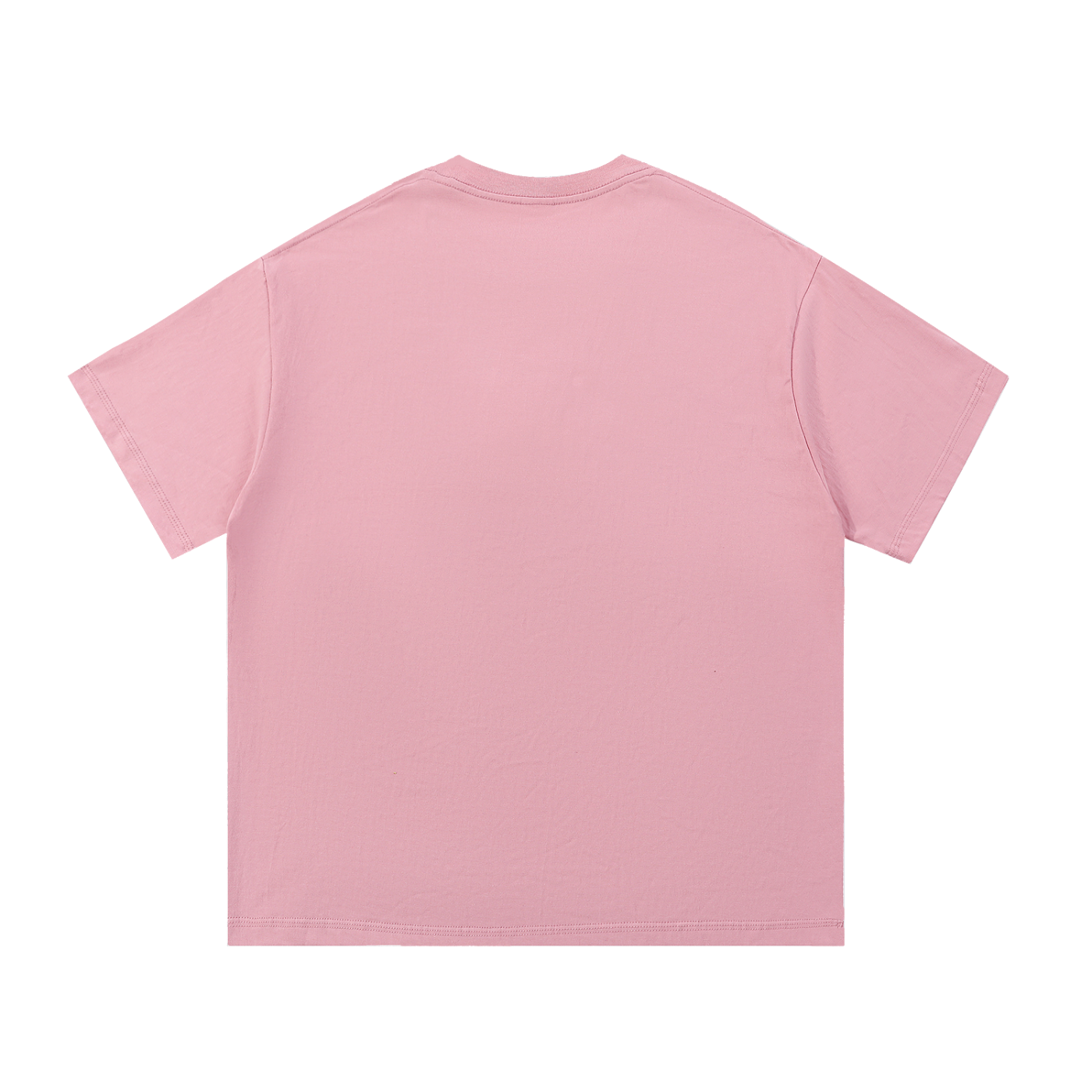 Bear Double Exposure Mountain Landscape Tee in Pink, back view.