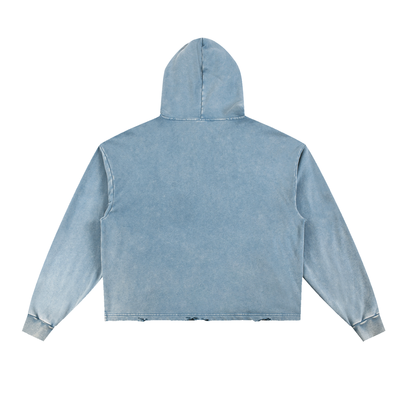 men brand Vintage Washed Frayed-Hem Hoodie