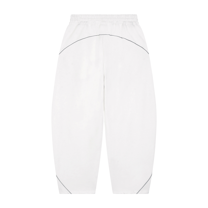 men pent  Piping Fleece Barrel Leg Sweatpants