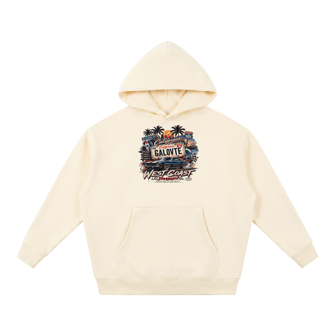 men graphic Essential Oversized Boxy Fit Fleece Hoodie