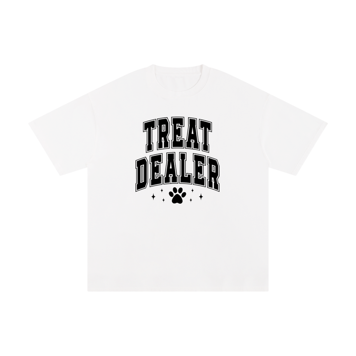 DAD LOVER Treat Dealer Varsity Paw Print Cotton Tee