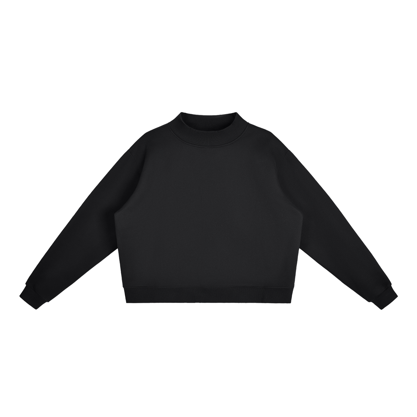 men brand  Essential Fleece Mock-Neck Crew Sweatshirt