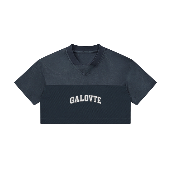 Women’s tshirts Cropped Paneled V-Neck Jersey