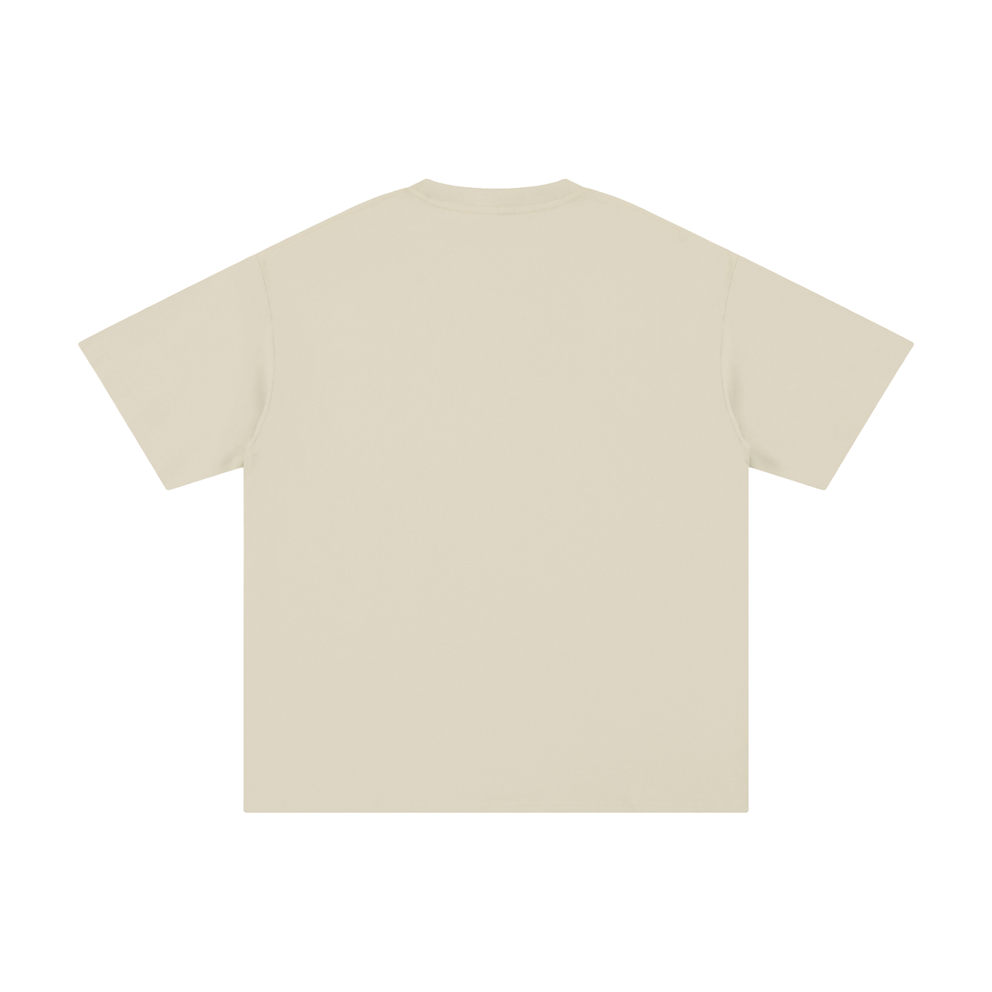 Reading Duck Left-Chest Cotton Tee in Light Apricot, back view.