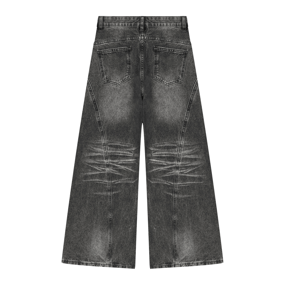women pent Vintage Wash Wide Leg Denim Jeans