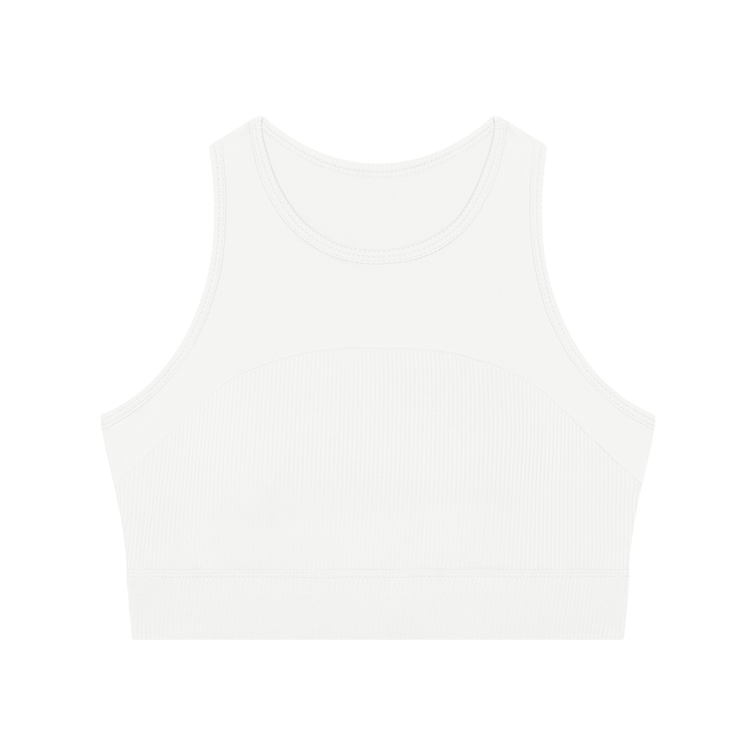 Women gym wear  Paneled Crop Yoga Tank Top