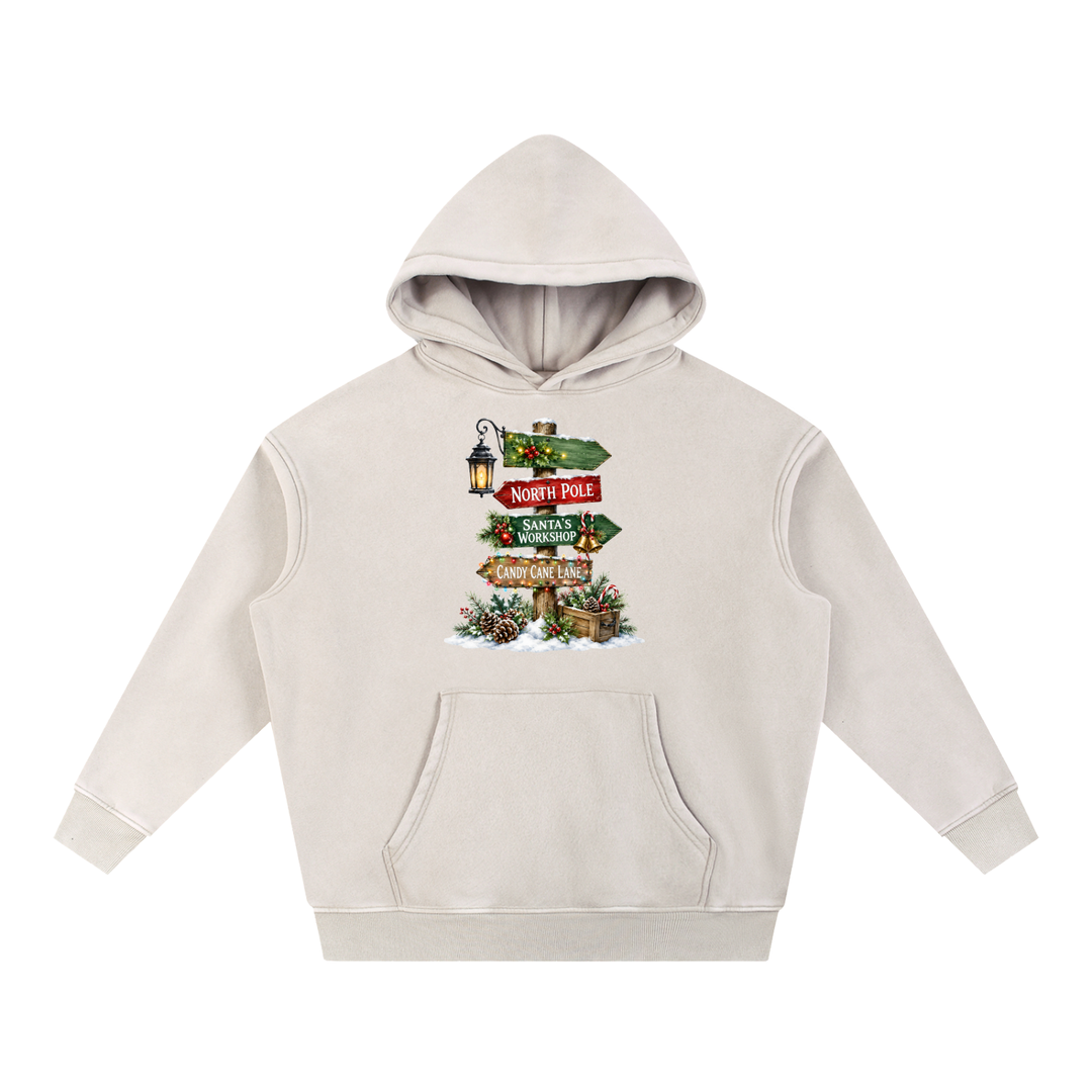 women graphic Snow Wash Fleece Oversize Hoodie