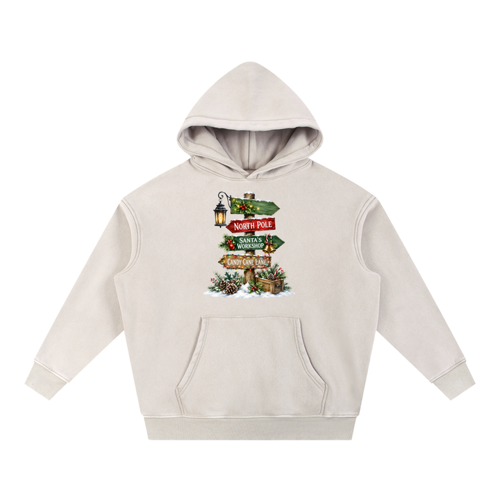 women graphic Snow Wash Fleece Oversize Hoodie