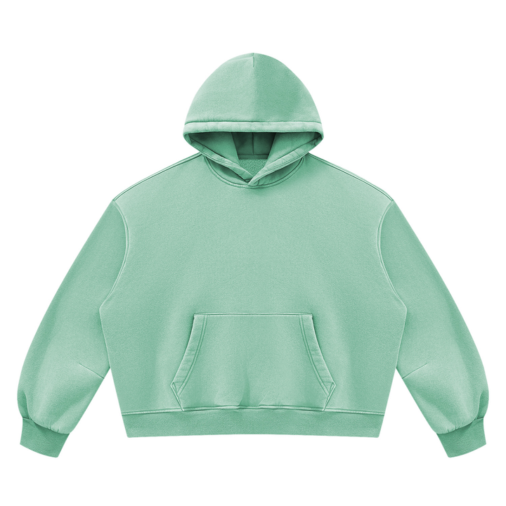 WOMEN HODDIES Vintage Wash Boxy Fleece Hoodie