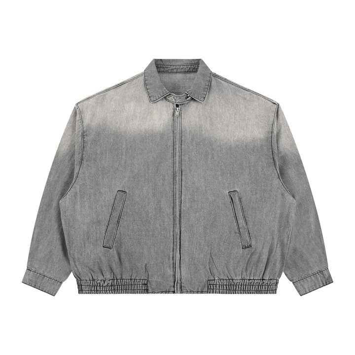 WOMEN COAT AND JACKET  Vintage Wash Full-Zip Denim Jacket