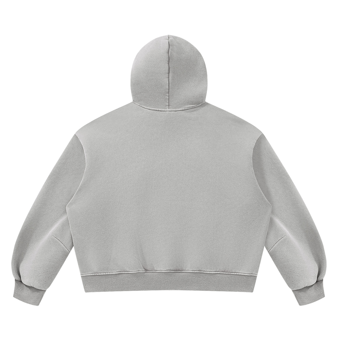 WOMEN HODDIES Vintage Wash Boxy Fleece Hoodie