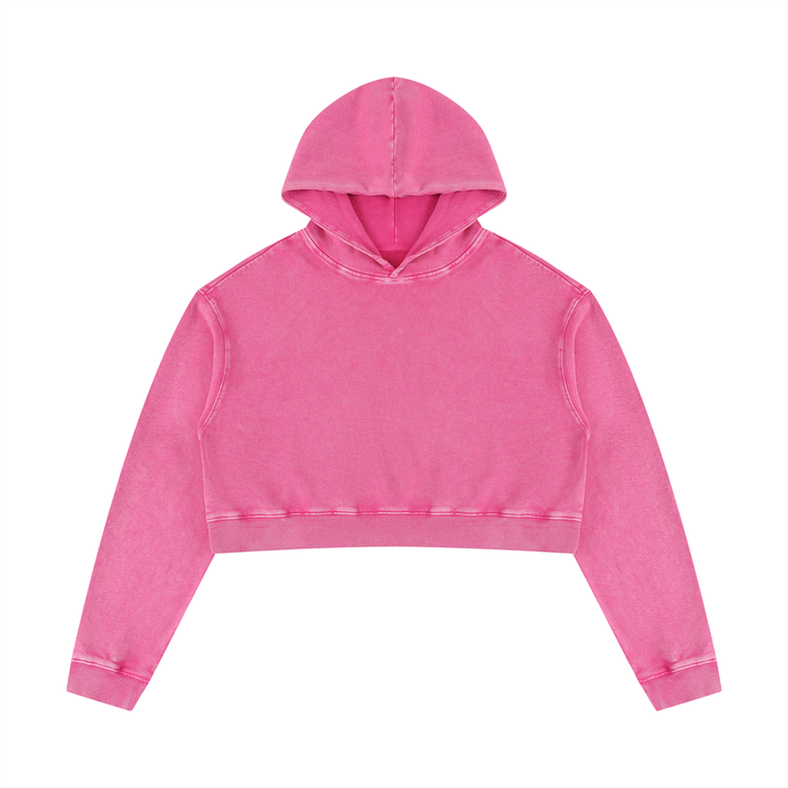 Women HODDIES  Mineral Washed Crop Hoodie