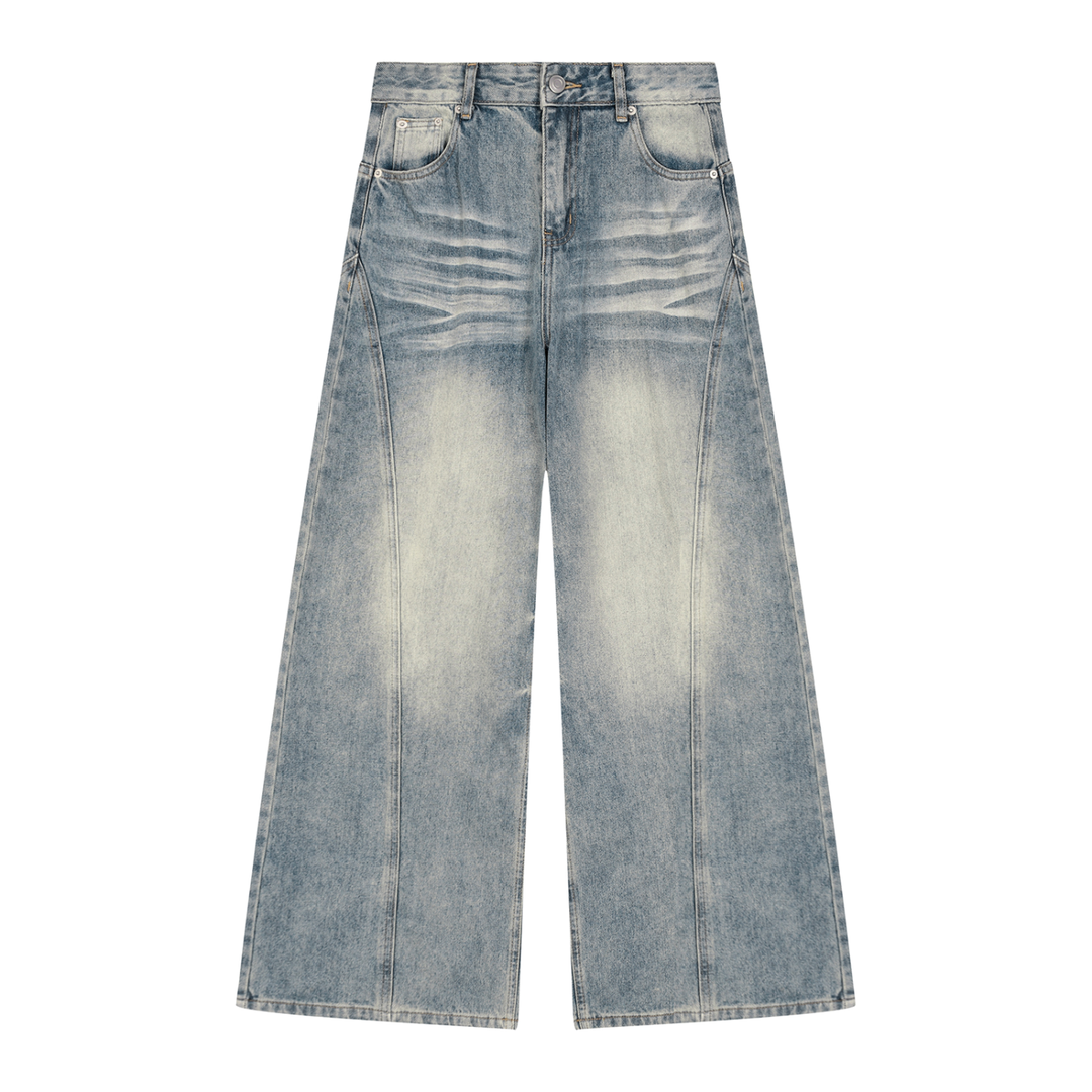 women pent Vintage Wash Wide Leg Denim Jeans