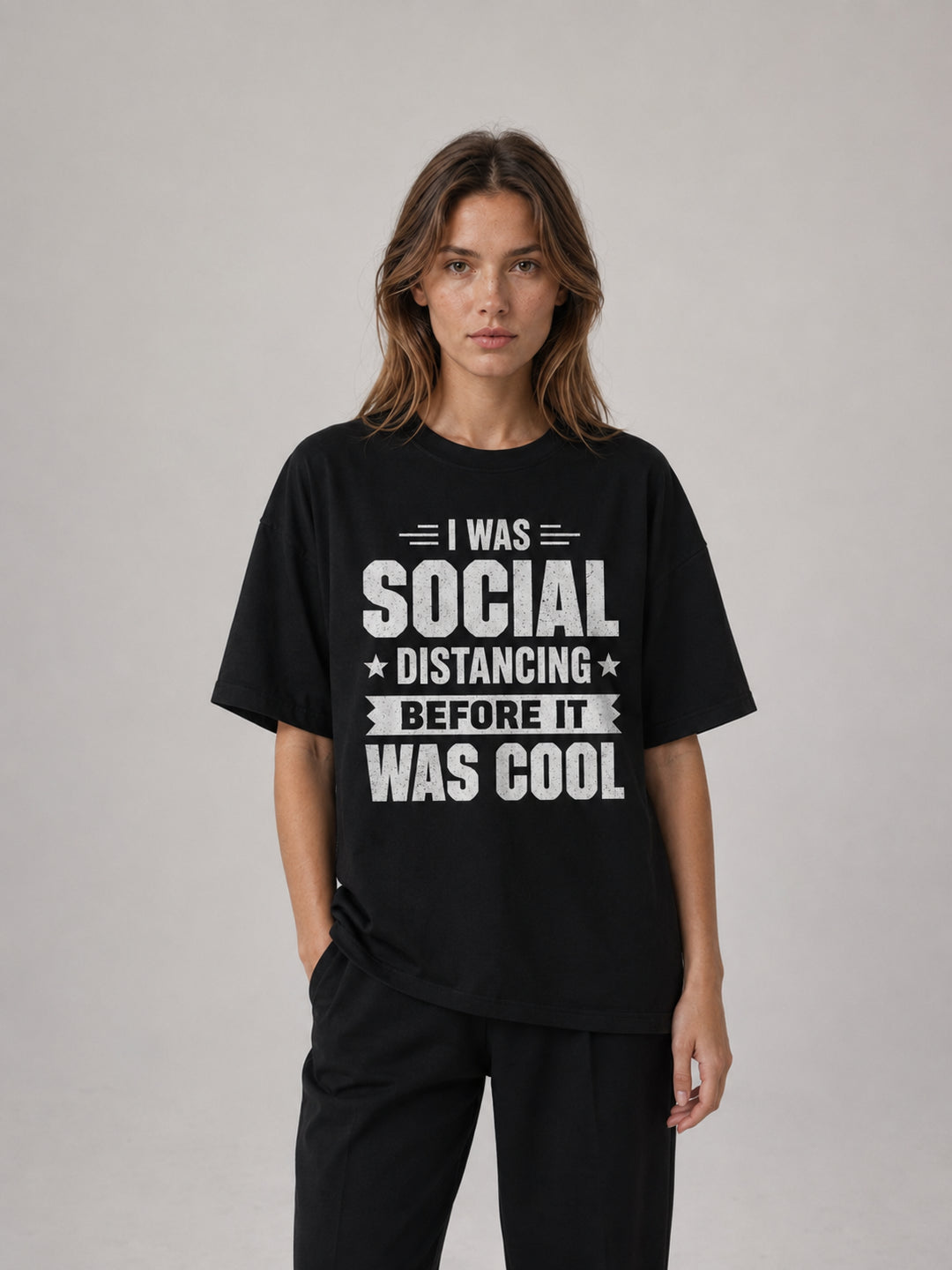 mom lover Social Distancing Before It Was Cool Funny Tee