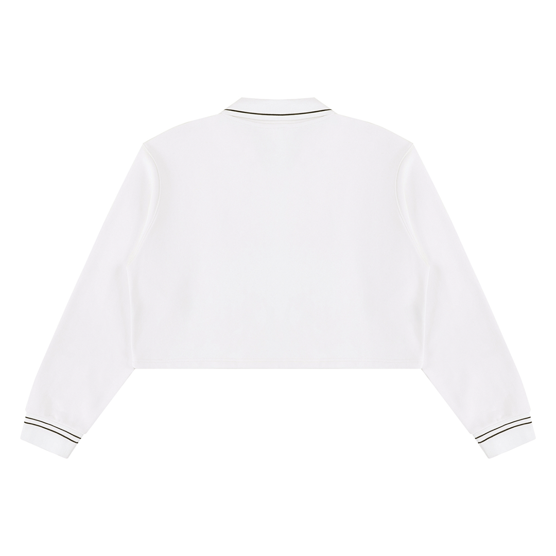 Women’s  hoddies Crop Collared Sweatshirt