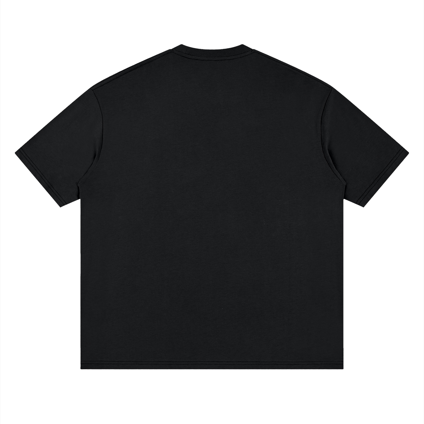 Summit Hiker Silhouette Tonal Print Tee in Black Beauty, back view.