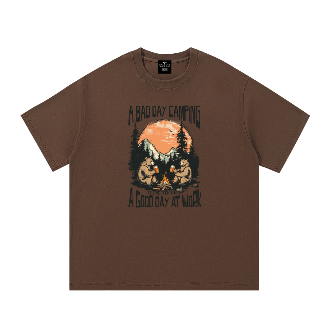 hiking lover A Bad Day Camping Beats A Good Day At Work Tee