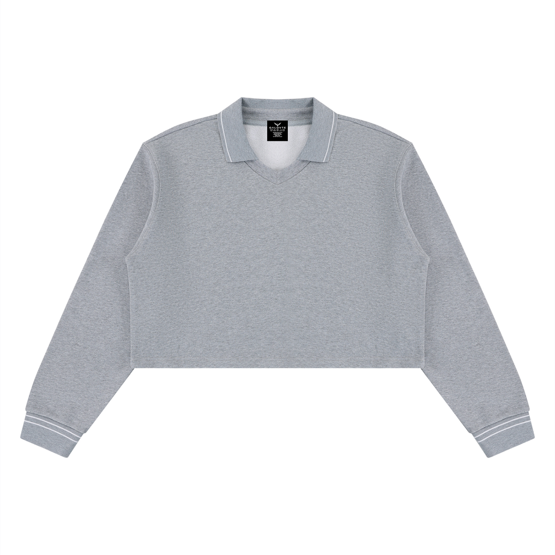 Women’s  hoddies Crop Collared Sweatshirt