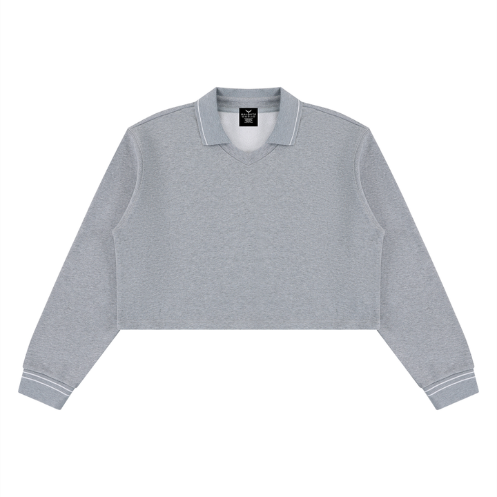 Women’s  hoddies Crop Collared Sweatshirt