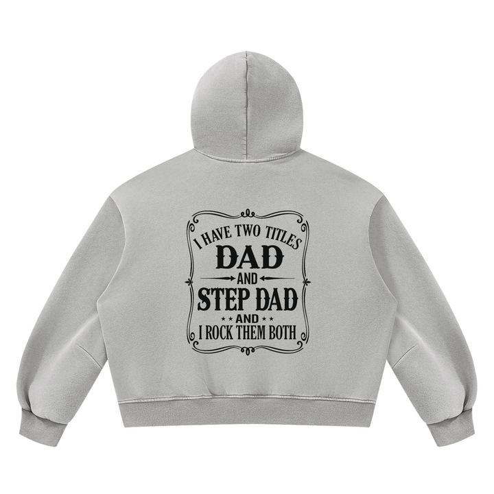 DAD LOVER Unisex Vintage Wash Boxy Fleece Hoodie