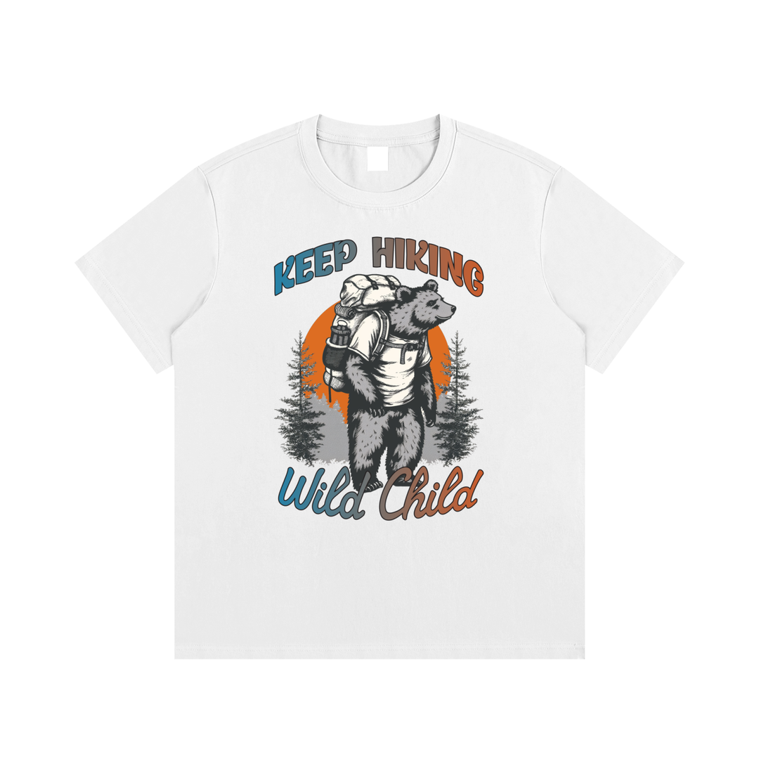 hiking lover Keep Hiking Wild Child Backpacking Bear Tee