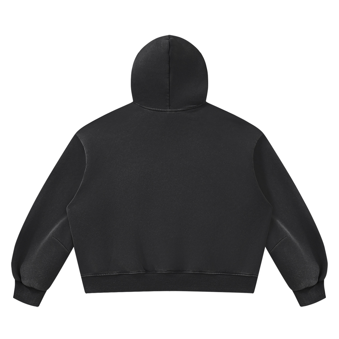 MEN GYM WEAR Unisex Vintage Wash Boxy Fleece Hoodie