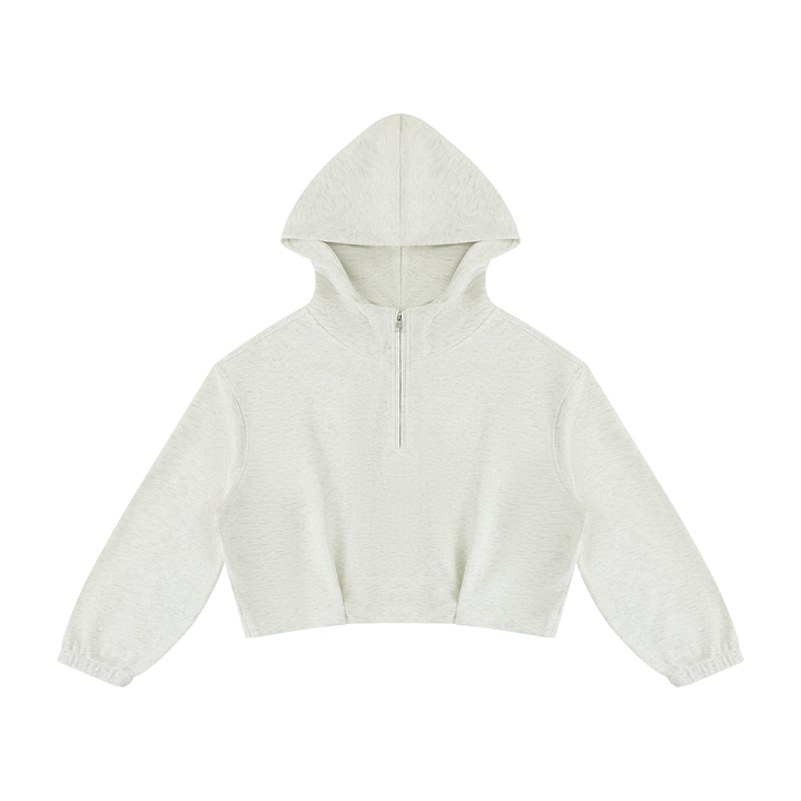Women HODDIES  Boxy Quarter-Zip Hoodie