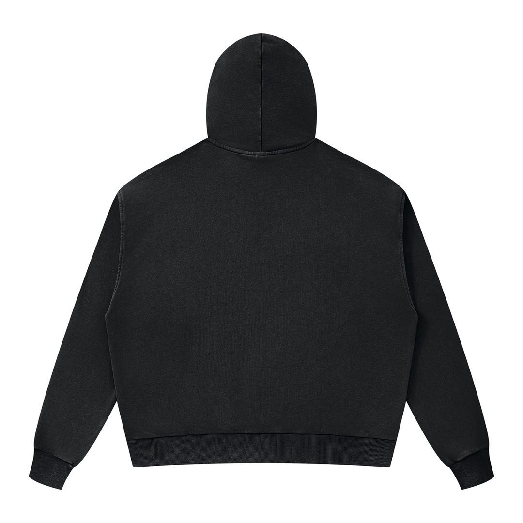 men hoddies Unisex Mineral Wash Boxy Full Zip Hoodie