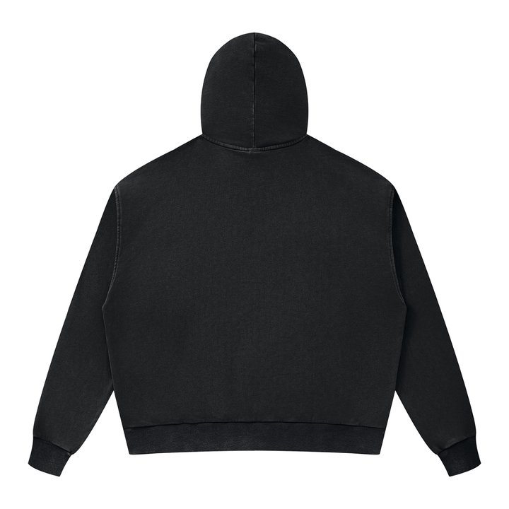 men hoddies Unisex Mineral Wash Boxy Full Zip Hoodie