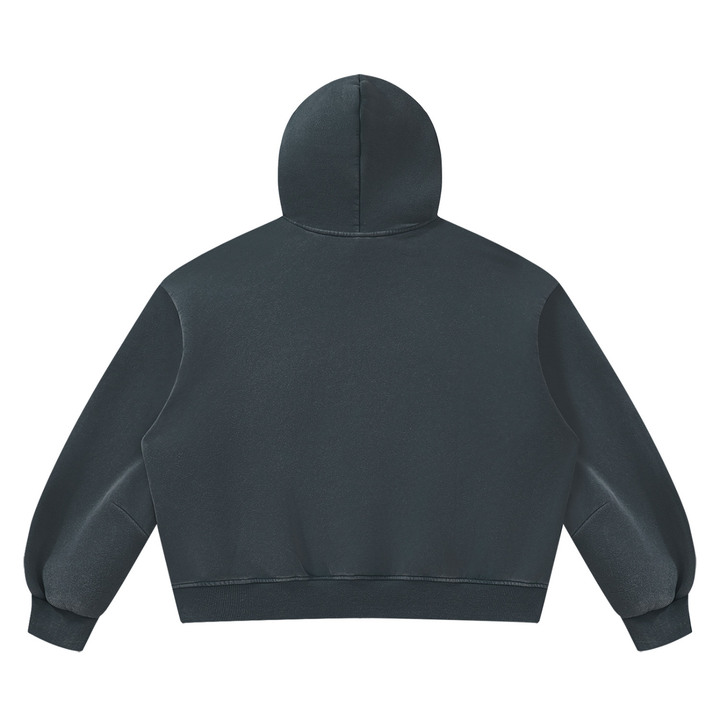 WOMEN HODDIES Vintage Wash Boxy Fleece Hoodie