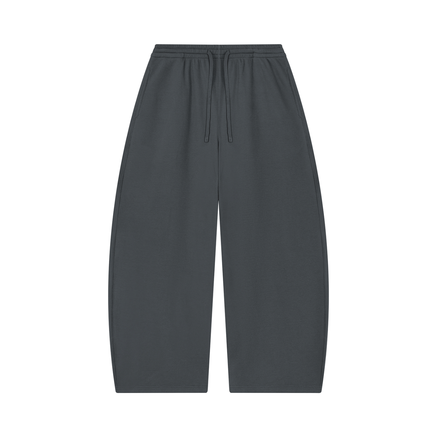 Unisex Waffle Barrel Leg Pants