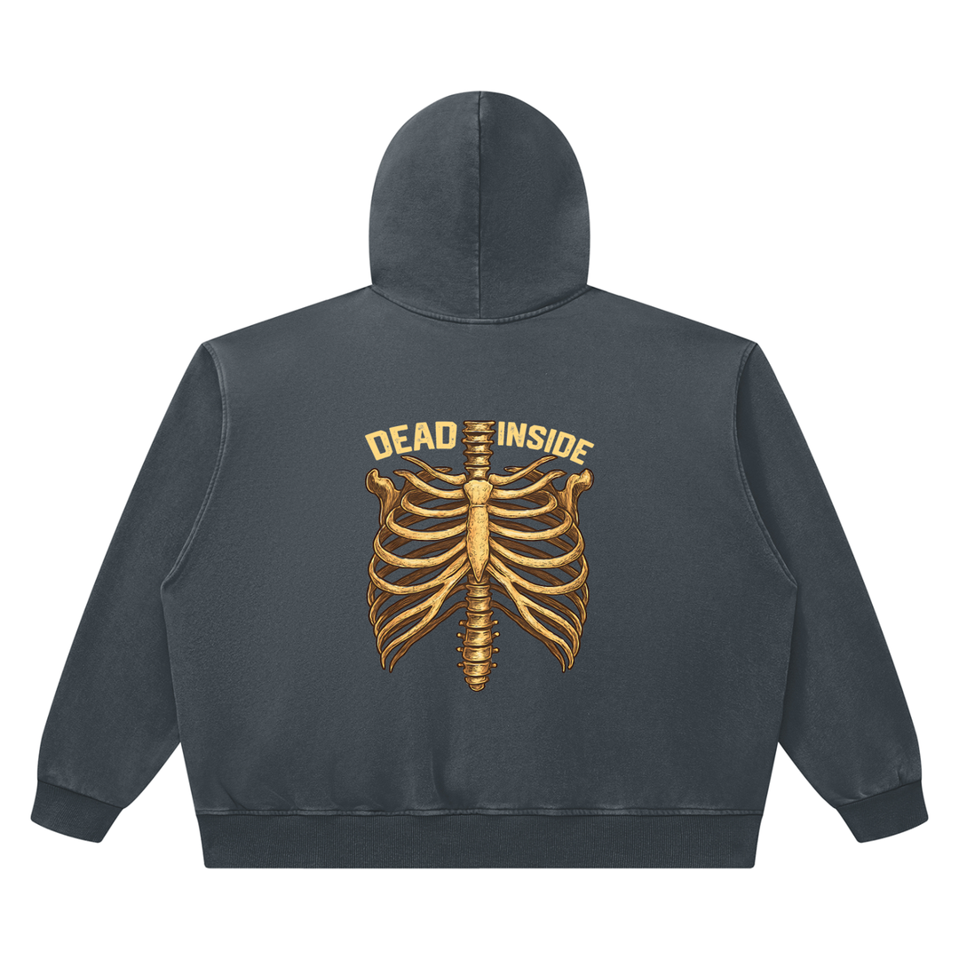 men graphic  Heavyweight Vintage Wash Boxy Hoodie