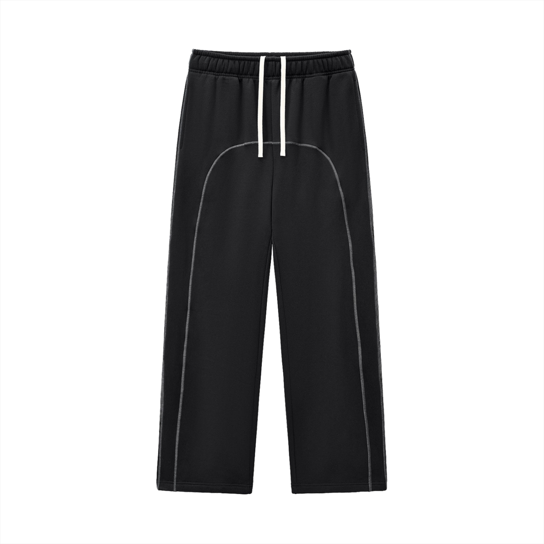 WOMEN PENT Contrast-Stitched Fleece Sweatpants
