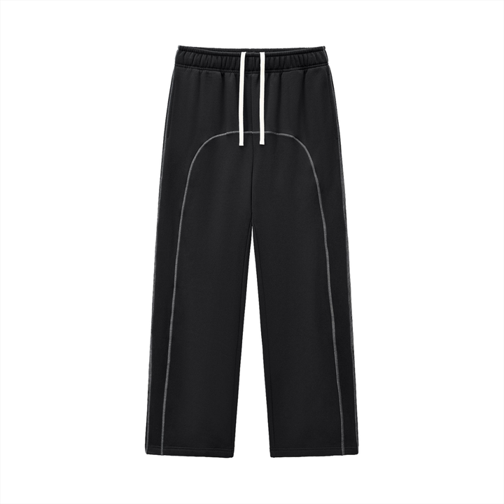 WOMEN PENT Contrast-Stitched Fleece Sweatpants