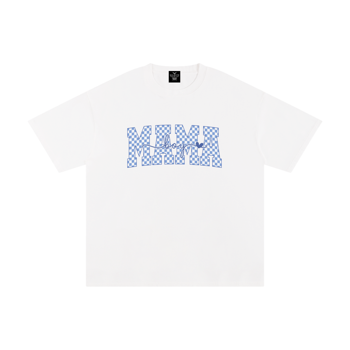 mom lover Mama Checkerboard Retro Typography Tee