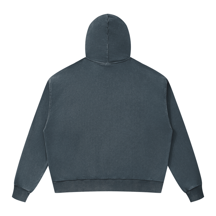 men hoddies Unisex Mineral Wash Boxy Full Zip Hoodie