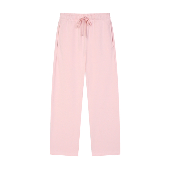 WOMEN PENT Solid Color Straight-Leg Sweatpants