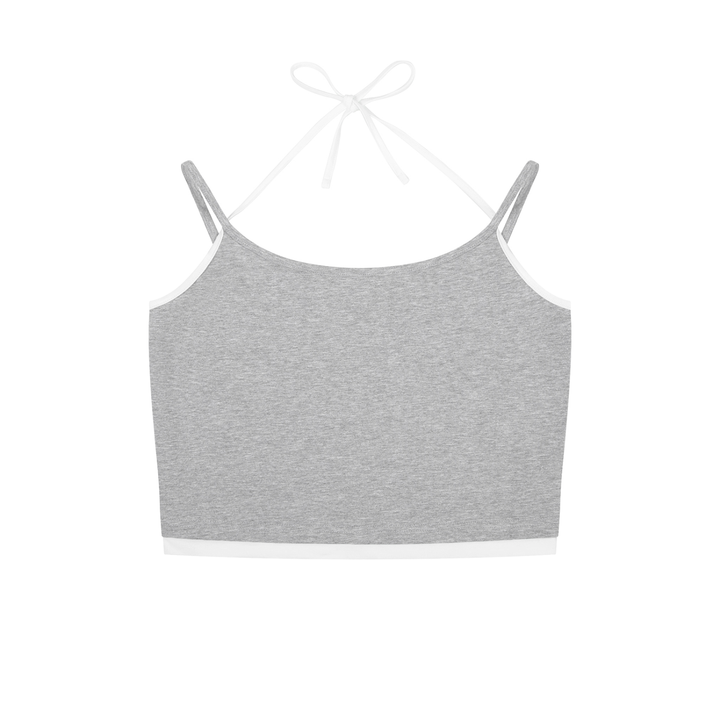 Contrast TANKTOP Binding Halter Tank Top