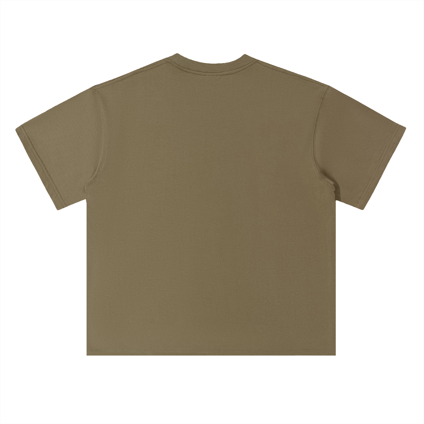 I Suck At Hiking Funny Cartoon Bear Tee in Deep Khaki, back view.