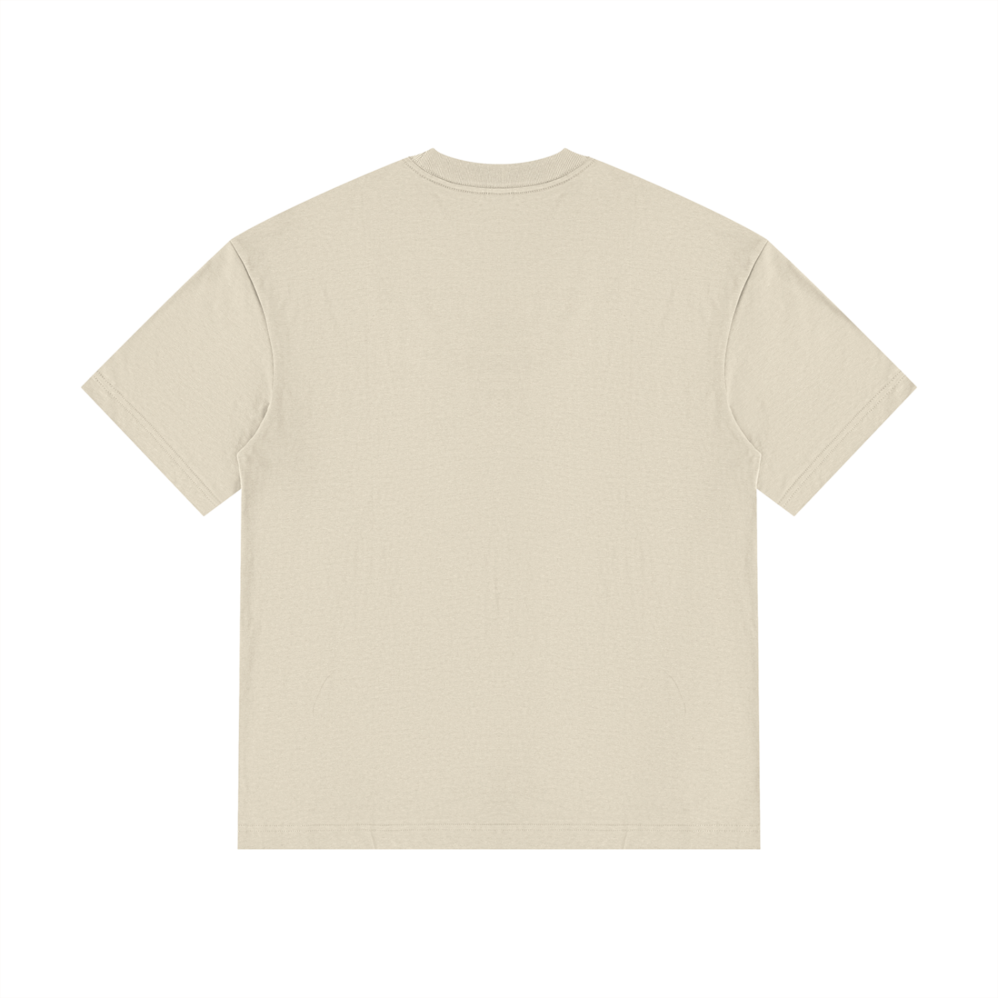 Get In Loser We're Going Hiking Retro Tee in Light Gray, back view.