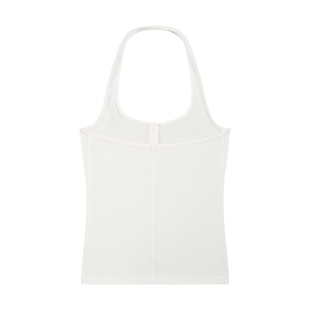 Women TANKTOP  Ribbed Henley Tank Top