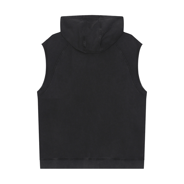 men brand Snow Washed Sleeveless Hoodie
