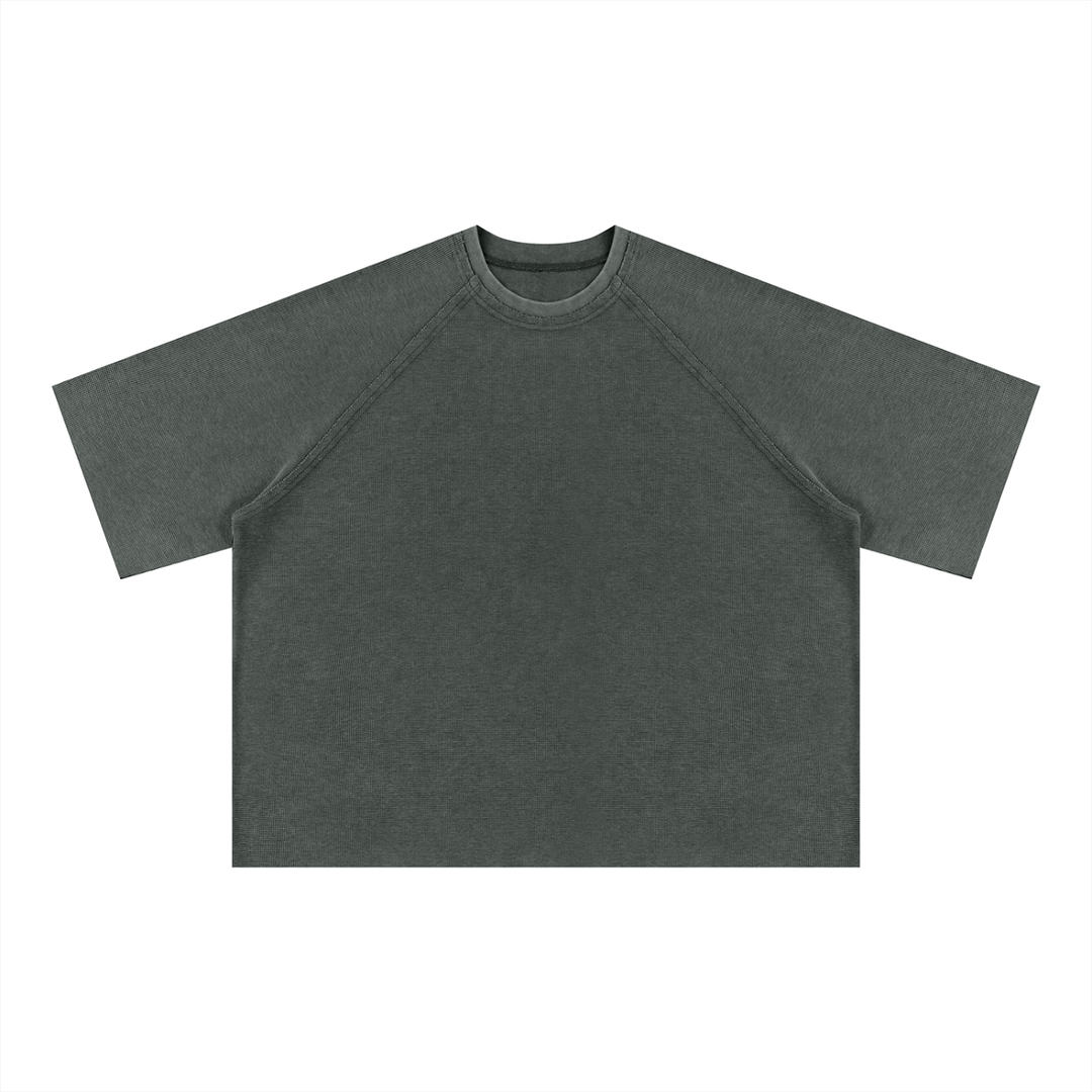 men t shirt Unisex Mineral Wash Boxy Waffle T-Shirt