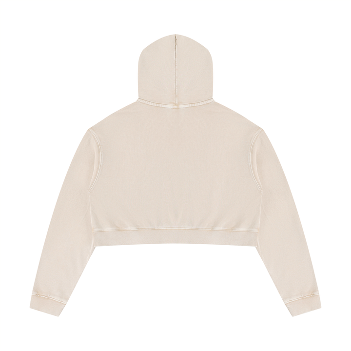 Women HODDIES  Mineral Washed Crop Hoodie