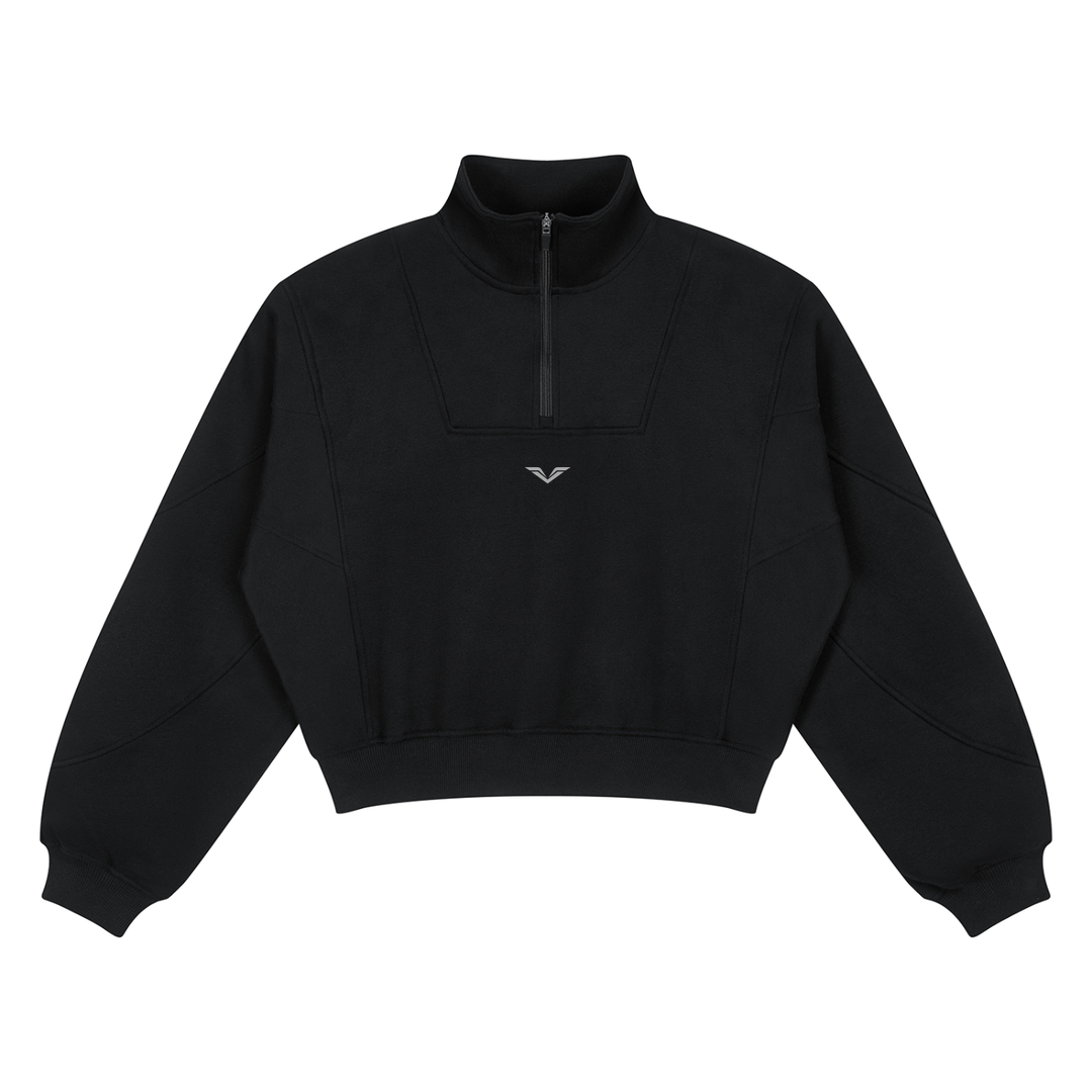 Women’s brand hoddies  Loose Fleece Quarter-Zip Sweatshirt