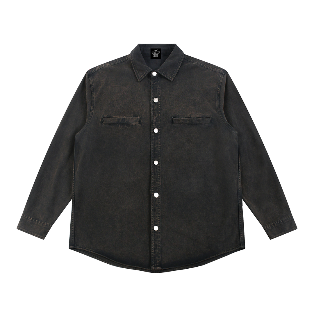 MEN COAT AND JACKET Denim Vintage Washed Heavyweight Jacket