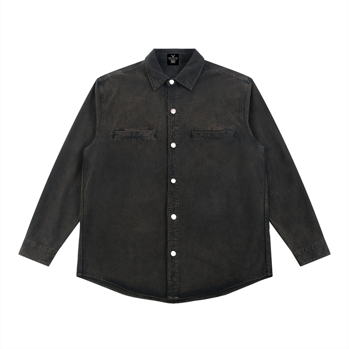 MEN COAT AND JACKET Denim Vintage Washed Heavyweight Jacket